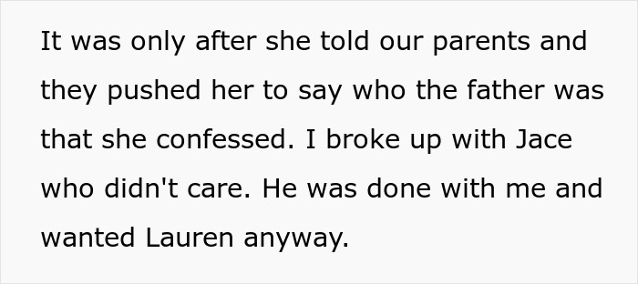 Text excerpt discussing family conflict and relationship issues over a past love interest. Text excerpt discussing family conflict and relationship issues over a past love interest.