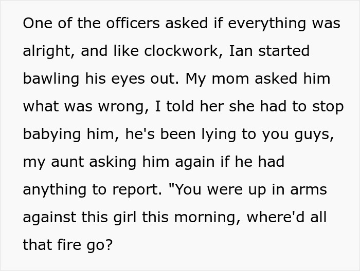 Text image about a family conflict regarding a brother's prank and the girlfriend's reaction. Text image about a family conflict regarding a brother's prank and the girlfriend's reaction.