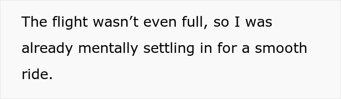 Text about a flight not being full, implying a smooth ride ahead. Text about a flight not being full, implying a smooth ride ahead.