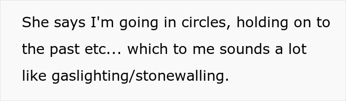 Text discussing emotional manipulation, referencing gaslighting and stonewalling in a relationship conflict. Text discussing emotional manipulation, referencing gaslighting and stonewalling in a relationship conflict.