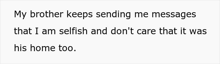 Text about sibling conflict over sharing apartment money inheritance. Text about sibling conflict over sharing apartment money inheritance.