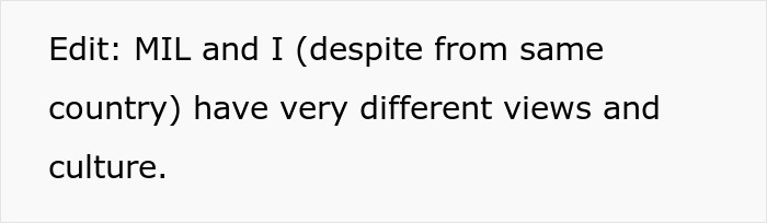 Wife Draws The Line When MIL’s “Culture” Starts Threatening Her Peace And Kids’ Safety Wife Draws The Line When MIL’s “Culture” Starts Threatening Her Peace And Kids’ Safety
