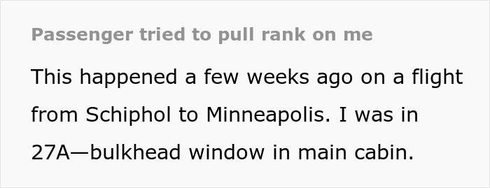 Text from a flight story about a passenger claiming Platinum status, featuring a flight from Schiphol to Minneapolis. Text from a flight story about a passenger claiming Platinum status, featuring a flight from Schiphol to Minneapolis.