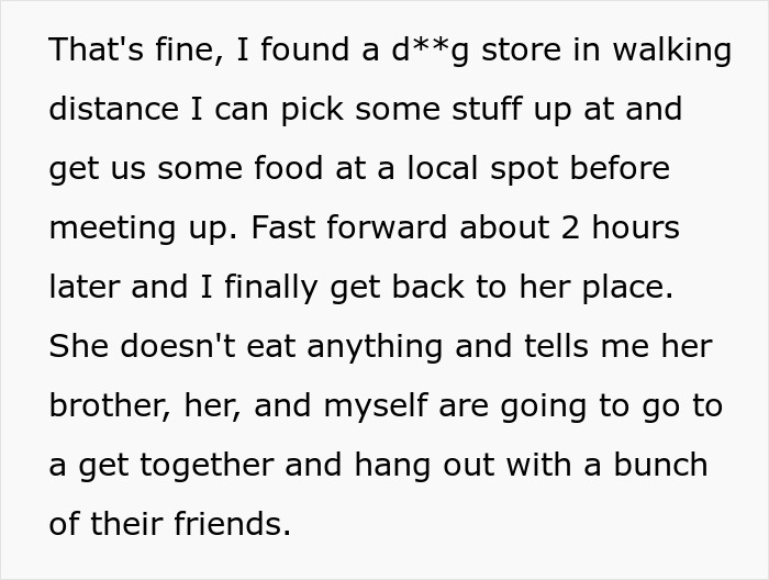 Text recounting an expensive trip to visit a girlfriend who spends little time with him. Text recounting an expensive trip to visit a girlfriend who spends little time with him.