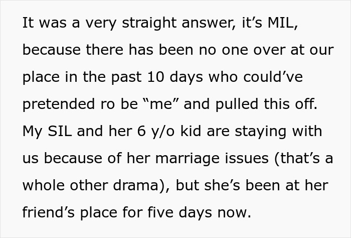 Text discussing MIL canceling son's honeymoon and covering it up with a fake hotel gift. Text discussing MIL canceling son's honeymoon and covering it up with a fake hotel gift.