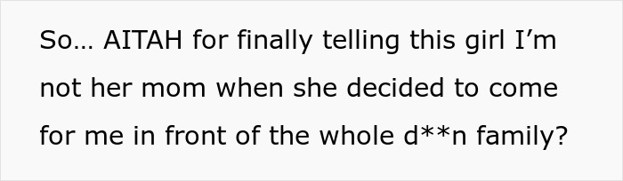 Text on image discussing a confrontation about not being a mom to fiance's daughter, involving family and gold digger implications. Text on image discussing a confrontation about not being a mom to fiance's daughter, involving family and gold digger implications.