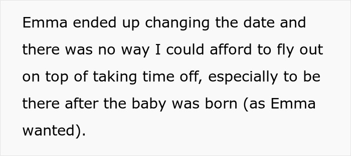 Text about a mother's challenge with distant daughter's expectations for help, discussing date changes and flight costs. Text about a mother's challenge with distant daughter's expectations for help, discussing date changes and flight costs.