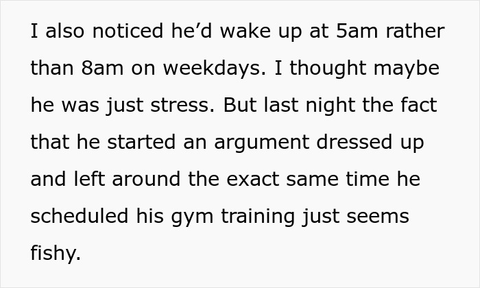 Text about a guy's behavior causing suspicion in his fiancée. Text about a guy's behavior causing suspicion in his fiancée.
