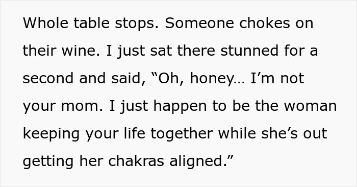 Text excerpt discussing fiancée's role vs. daughter's expectations in a family setting. Text excerpt discussing fiancée's role vs. daughter's expectations in a family setting.