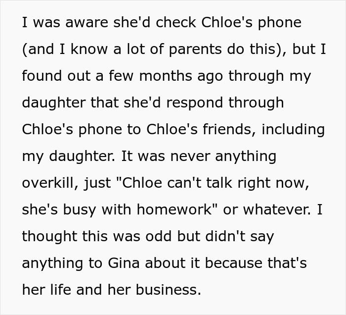 Text about a teen's friend's mom checking and responding on her phone, considered odd by other parents. Text about a teen's friend's mom checking and responding on her phone, considered odd by other parents.