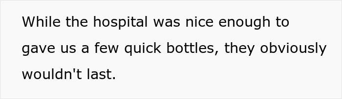 Hospital text about receiving a few bottles that wouldn't last, highlighting teen pregnancy issues. Hospital text about receiving a few bottles that wouldn't last, highlighting teen pregnancy issues.