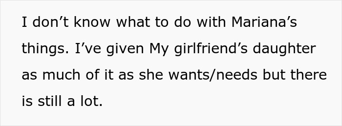 Text about handling a friend's daughter's belongings after unexpected lengthy absence. Text about handling a friend's daughter's belongings after unexpected lengthy absence.