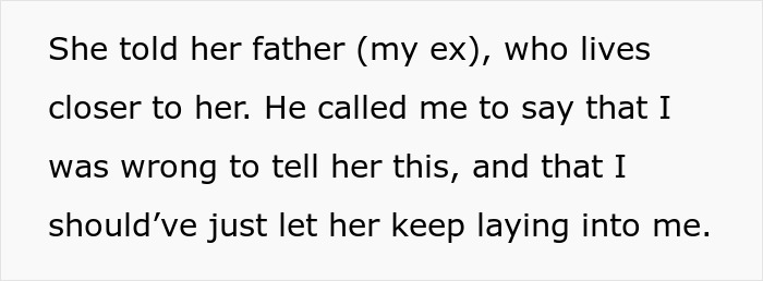 Text message about family disagreement, mentioning father's call and feeling hurt. Text message about family disagreement, mentioning father's call and feeling hurt.