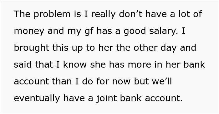 Guy Thinks GF's Money Is His Money, Asks Her To Buy Her Own Engagement Ring, She's Furious Guy Thinks GF's Money Is His Money, Asks Her To Buy Her Own Engagement Ring, She's Furious