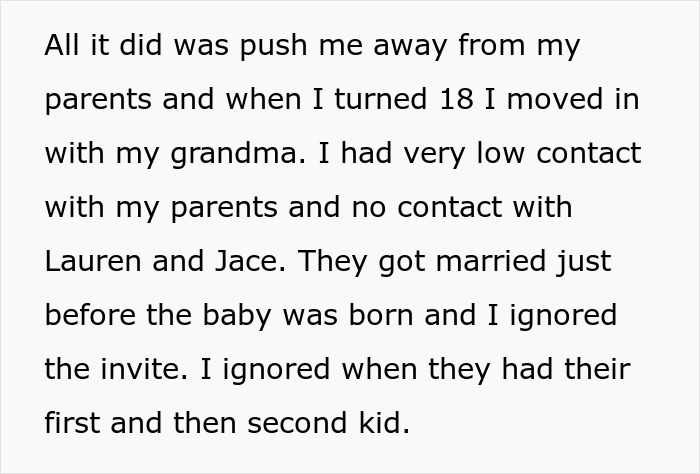 Text about a woman's estranged family relationships after a conflict over a man. Text about a woman's estranged family relationships after a conflict over a man.