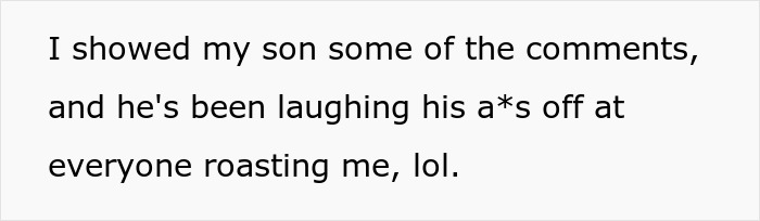 Dad shows son comments; son laughs at dad being roasted, related to son's grades slipping due to girlfriend. Dad shows son comments; son laughs at dad being roasted, related to son's grades slipping due to girlfriend.