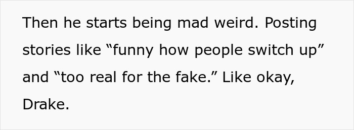 Text about a woman and her best friend sharing cryptic posts after an engagement photo incident. Text about a woman and her best friend sharing cryptic posts after an engagement photo incident.