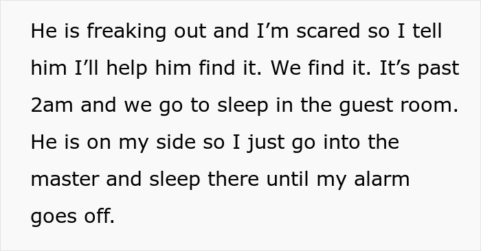 Text excerpt describing a girlfriend deprived of proper sleep by boyfriend for three weeks, leading to her emotional breakdown.