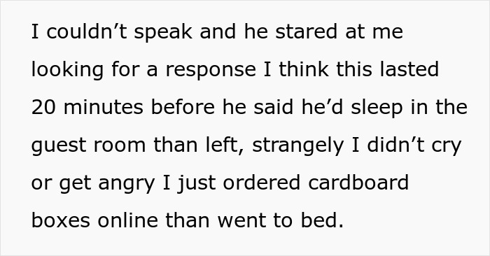 Text message about breakup where a woman orders boxes online after being dumped. Text message about breakup where a woman orders boxes online after being dumped.