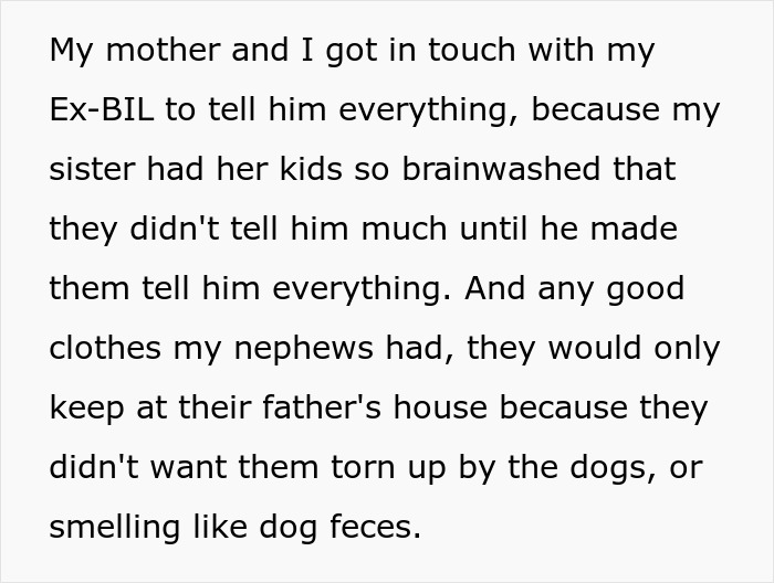 Text discussing a woman's neglect of her kids and family intervention for custody. Text discussing a woman's neglect of her kids and family intervention for custody.