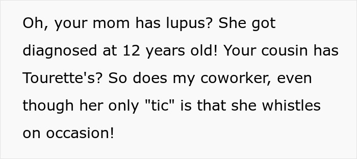 Coworker humorously mentions diseases and a colleague's exaggerated claims about health issues in a text exchange. Coworker humorously mentions diseases and a colleague's exaggerated claims about health issues in a text exchange.