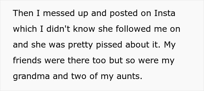 Text on image about a social media post causing family tension and anger involving a stepmother and stepdaughter. Text on image about a social media post causing family tension and anger involving a stepmother and stepdaughter.