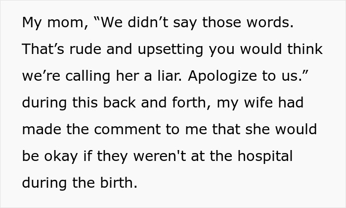 Husband confronts family over treatment of pregnant wife and bans them from birth until apology is given. Husband confronts family over treatment of pregnant wife and bans them from birth until apology is given.