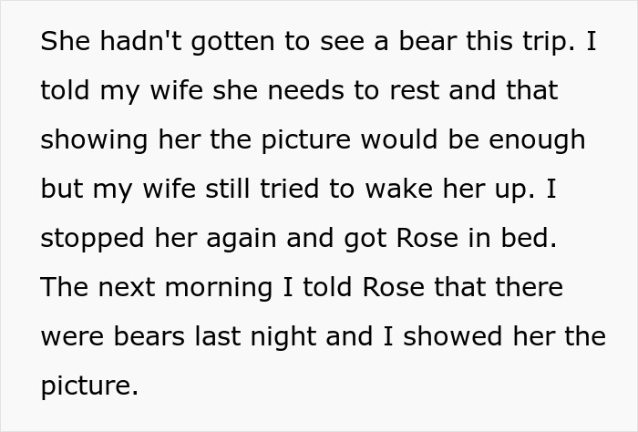 Alt text: Girl with leukemia watches for bears at night while her dad lets her sleep despite seeing two bears nearby