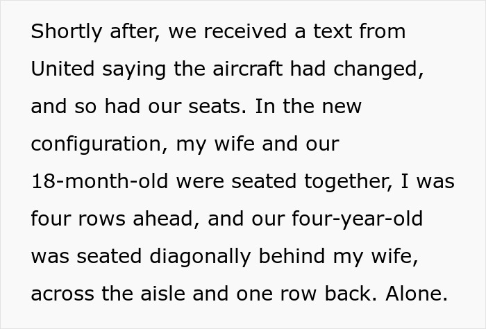 Seating Chaos Splits Family, Dad Battles Airline To Prevent 4YO Sitting Alone Seating Chaos Splits Family, Dad Battles Airline To Prevent 4YO Sitting Alone