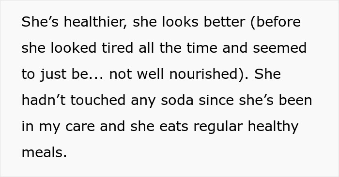 Text about a friend's daughter improving health with regular meals. Text about a friend's daughter improving health with regular meals.