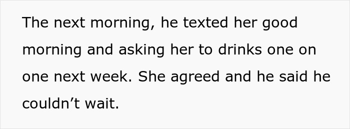 Text message conversation about late-night drinks, hinting at a husband’s hidden truth with a coworker. Text message conversation about late-night drinks, hinting at a husband’s hidden truth with a coworker.