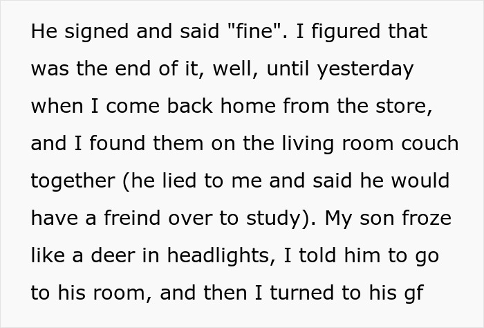 Dad catches son with girlfriend after banning them for slipping grades, finds them together on the couch. Dad catches son with girlfriend after banning them for slipping grades, finds them together on the couch.