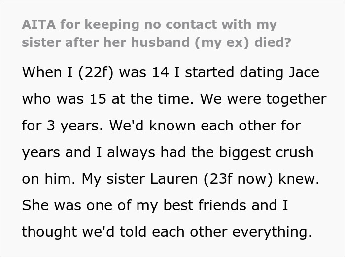 Sibling estrangement after ex-boyfriend’s death; woman reflects on past conflicts and decisions. Sibling estrangement after ex-boyfriend’s death; woman reflects on past conflicts and decisions.