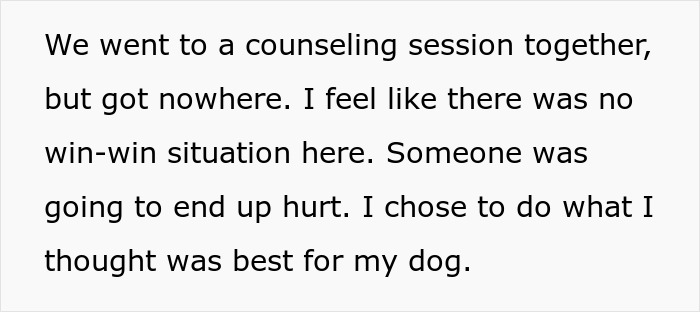 Text describing a difficult decision regarding a dog's suffering and prioritizing its best interests. Text describing a difficult decision regarding a dog's suffering and prioritizing its best interests.