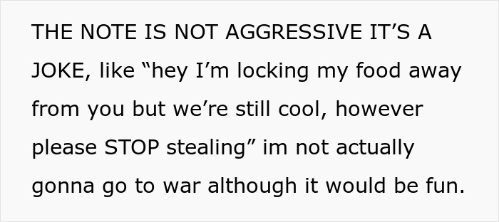 Humorous note about using a lockbox for cheese in the fridge to stop a roommate from stealing. Humorous note about using a lockbox for cheese in the fridge to stop a roommate from stealing.