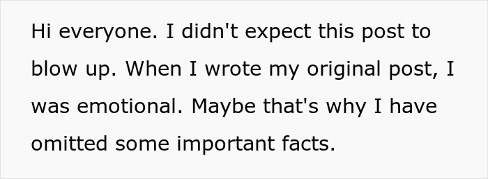 Text screenshot discussing omitted facts in a viral post about a wedding bet. Text screenshot discussing omitted facts in a viral post about a wedding bet.