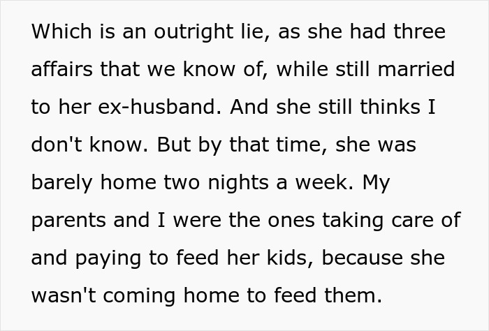 Text describing family issues and lack of child care by a mother. Text describing family issues and lack of child care by a mother.
