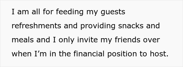 Text about a woman confronting a friend for consuming $60 worth of groceries regularly. Text about a woman confronting a friend for consuming $60 worth of groceries regularly.