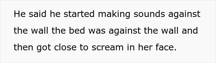 Text describing brother's prank involving noises and screaming at a girlfriend as a family conflict unfolds. Text describing brother's prank involving noises and screaming at a girlfriend as a family conflict unfolds.