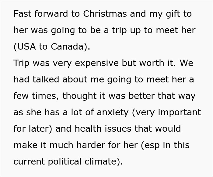 Text description about a guy's expensive trip to visit his long-distance girlfriend in Canada. Text description about a guy's expensive trip to visit his long-distance girlfriend in Canada.