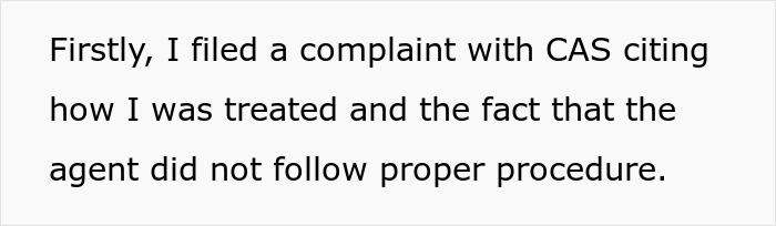Text detailing a complaint to CAS for procedural issues, related to a woman disappearing after asking a friend to babysit. Text detailing a complaint to CAS for procedural issues, related to a woman disappearing after asking a friend to babysit.