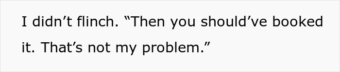 Text exchange on seating disagreement in flight, addressing a passenger’s booking responsibility. Text exchange on seating disagreement in flight, addressing a passenger’s booking responsibility.