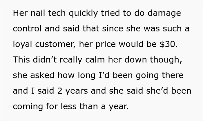 Nail salon chaos as woman vents about prices, causing unrest among customers. Nail salon chaos as woman vents about prices, causing unrest among customers.