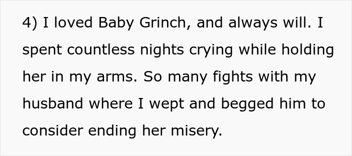 Text about woman ending dog's suffering while husband hoped. Text about woman ending dog's suffering while husband hoped.