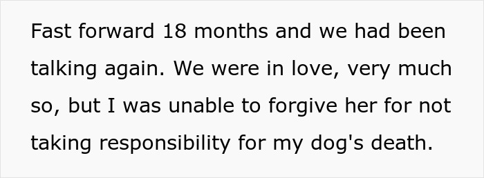 Text about a relationship strained by an incident involving a weighted blanket and an injured dog's death. Text about a relationship strained by an incident involving a weighted blanket and an injured dog's death.