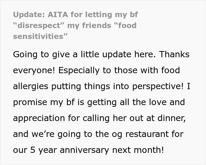Text about birthday plans changed for a friend's diet but they order all restricted foods. Text about birthday plans changed for a friend's diet but they order all restricted foods.