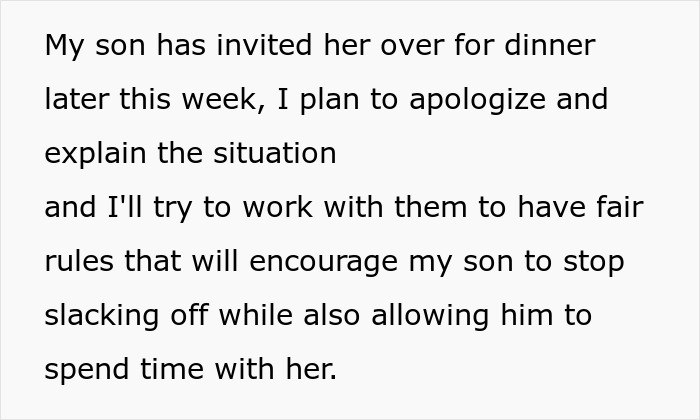 Text discussing a dad addressing his son's slipping grades, setting fair rules to balance study and relationship. Text discussing a dad addressing his son's slipping grades, setting fair rules to balance study and relationship.
