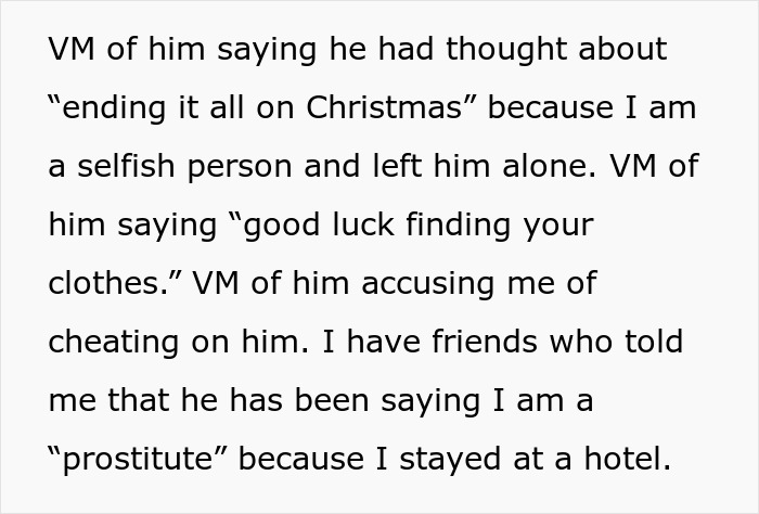 Text describing a girlfriend deprived of proper sleep by boyfriend for three weeks, considering staying in a hotel.