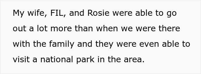 Text on a white background about family visiting a national park, relating to girl with leukemia watching for bears nightly.