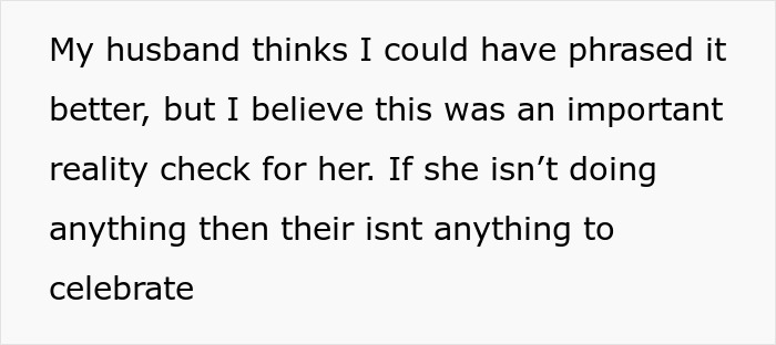 Text from a mom giving a reality check to her teen, emphasizing nothing to celebrate without action. Text from a mom giving a reality check to her teen, emphasizing nothing to celebrate without action.